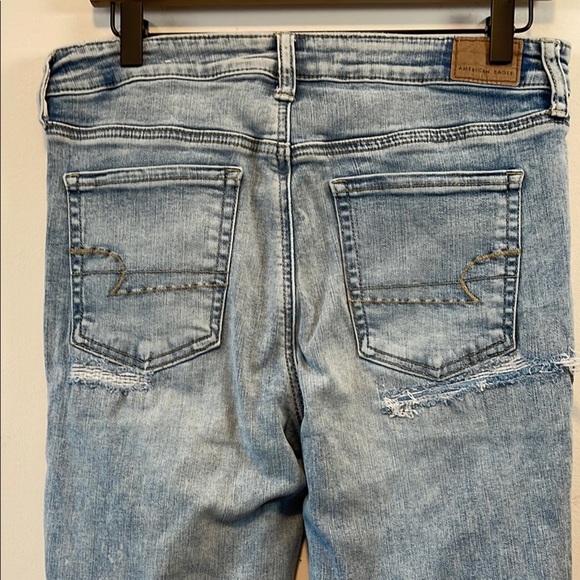 Skinny Blue Distressed Denim Jeans - Picture 6 of 6